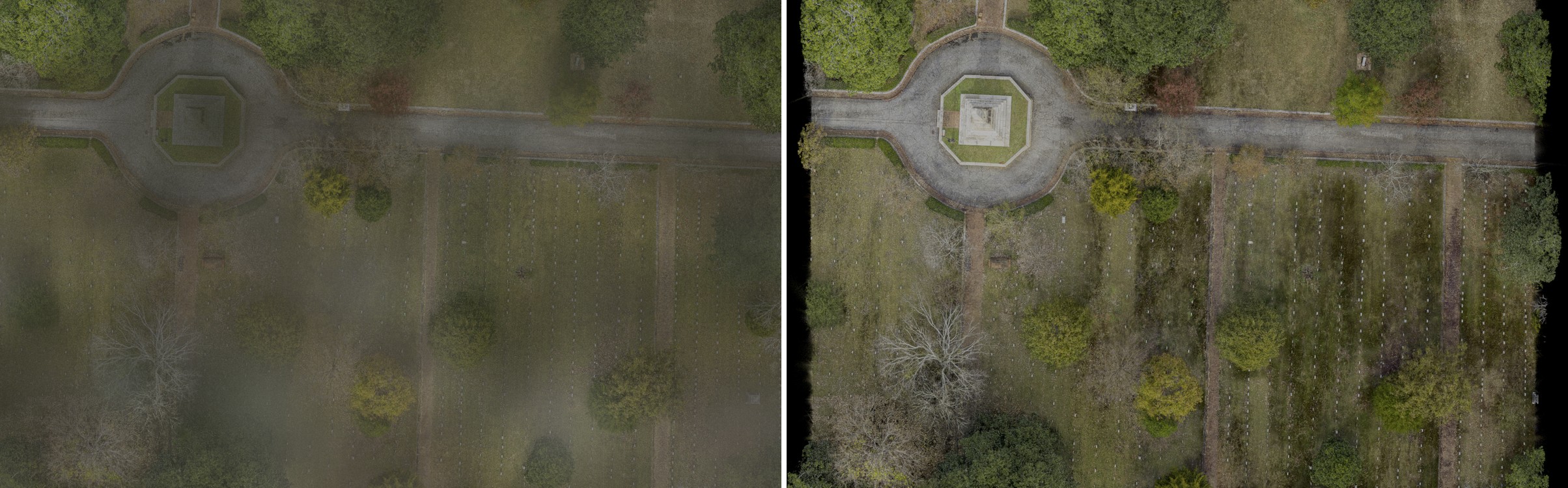The same square from straight above