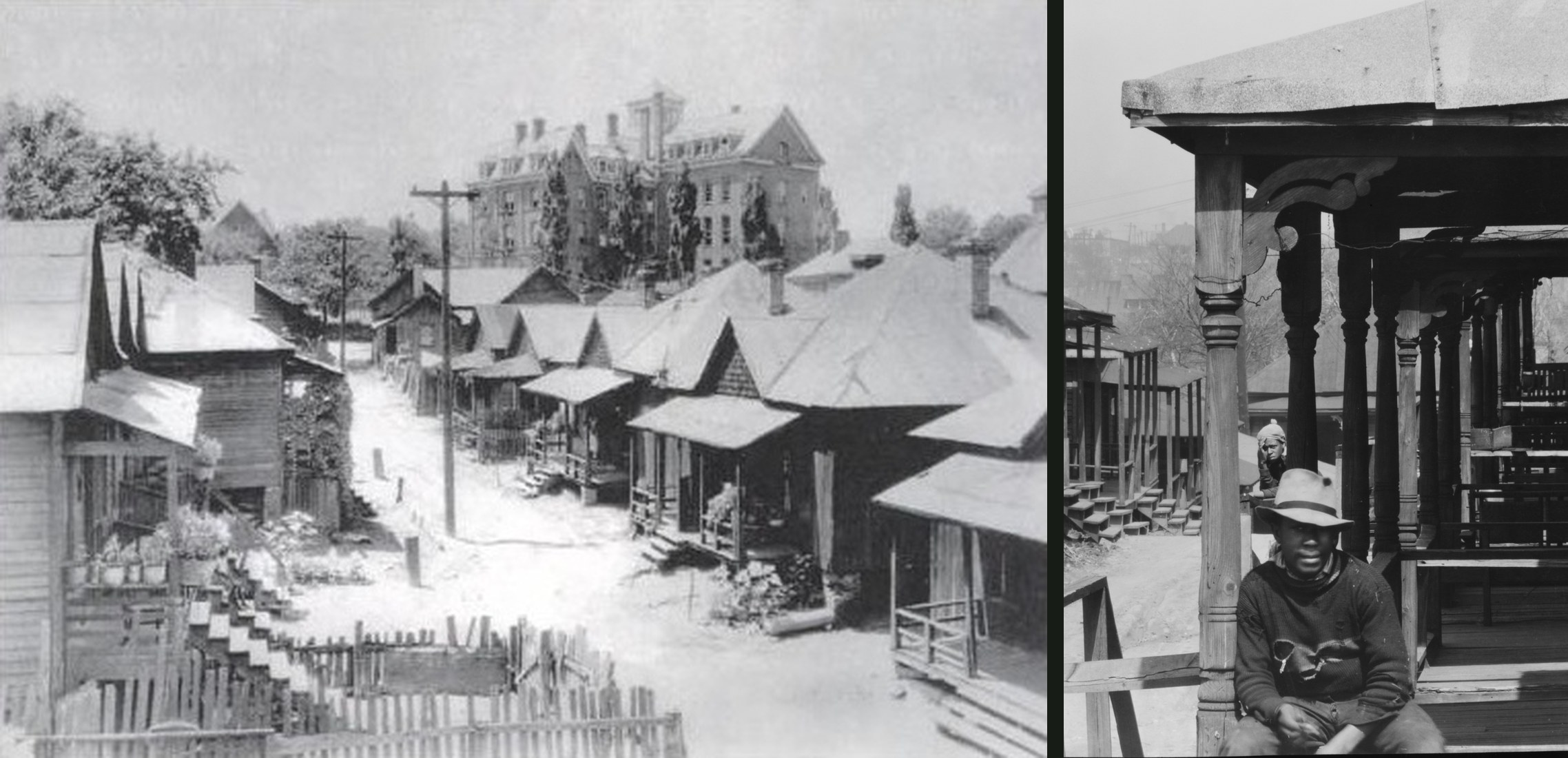 Beaver Slide, 1934 (left); Walker Evans, Atlanta, Georgia, 1936 (right)